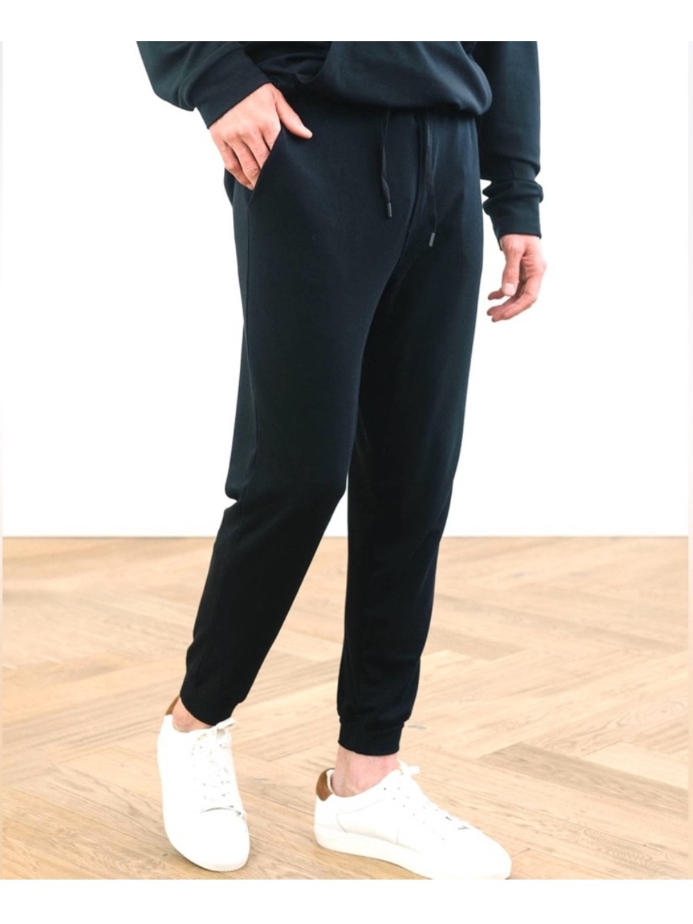 Cozy Earth Mens Bamboo Jogger Pants Ultra Soft Cozy Stretchy Black Size XL